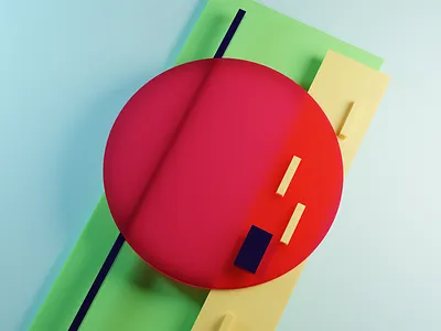 Red Signal 3d art abstract art art blender design digital art minimalist wallpaper