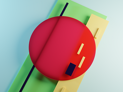 Red Signal 3d art abstract art art blender design digital art minimalist wallpaper