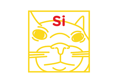 Cat that says "Si" cat design illustration illustrator yes
