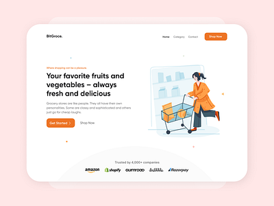 BitGroce. - Web Header ✨ 3d animation app art branding design designing dribbble graphic design icon illustration logo motion graphics popular trending typography ui ux vector web