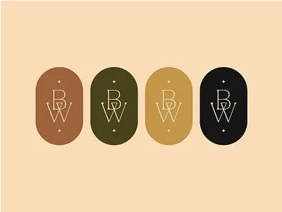 Brooklyn West - Monogram Icons brand identity branding color palette color picker design earth tones earthy icon illustrator logo monogram photographer symbol symbol design symbol icon western