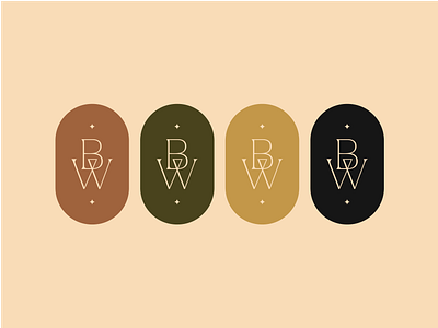 Brooklyn West - Monogram Icons brand identity branding color palette color picker design earth tones earthy icon illustrator logo monogram photographer symbol symbol design symbol icon western