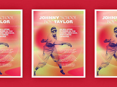 Poster Series | John Taylor abstract african american baseball gradient history layout poster typogaphy