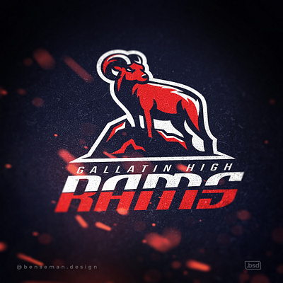 Gallatin Rams Concept branding design illustration logo mascotlogo sports logo vector