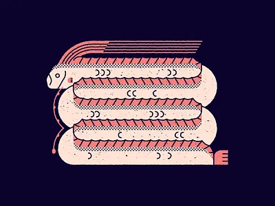 Vectober 01: Fish fish halftone illustration inktober inktober2020 oarfish texture vectober vectober2020 vector