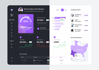 Luma - CRM Dashboard 3d card case study chart clean cms component crm customer dark mode dashboard gradient map mockup product saas sales sidebar statistic table
