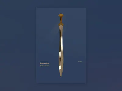 Swordtember bronze age gradient illustration illustrator sword swordtember vector