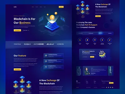 Blockchain Landing page - Web Design! bitcoin blockchain blockchain landing page blockchain web design chain crypto crypto protocol crypto web design cryptocurrency cryptocurrency website defi exchange landing page landingpage technology ui ux wallet web design website
