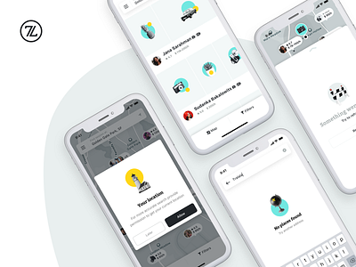 Zazzi: Placeholder Illustrations airbnb app design blogger error fashion illustration ios lifestyle loading location map photographer placeholder sheet tabbar uber ui ux videorapher zazzi