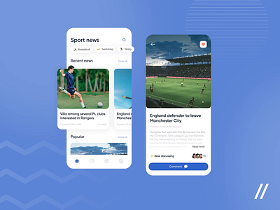 Sports News App animation app app design design fit interface motion motion design news sport ui ui design user experience user interface ux