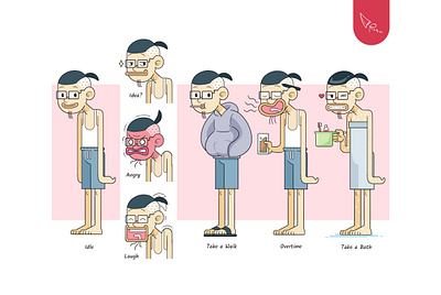 Ayah Ayep (Character Concept) cartoon character design comic drawing family illustration