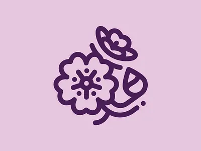 Day 50 - Blossom - 100 Icons Daily 100days blossom design flower icon illustration leeayr logo minimal vector