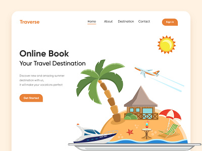 Traveling Landing Page-UX/UI Design adobe xd branding clean concept creative design 2020 dubai designer illustration illustrations minimal mobile app mobile ui mobileui mobileuidesign uidesign productdesign typography uxui webdesign website websitedesign