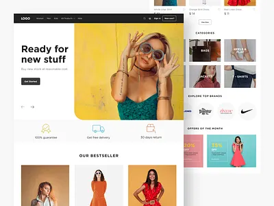 Ecommerce Website adobexd design ecommerce ecommerce design minimal design ui design web design website website design