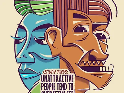 Unnatractive artwork brush cubism drawing editorial editorial art editorial illustration face geometric geometry illustration portrait poster study
