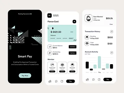 App UI analytics branding card ui clean credit card credit card payment freelancer ios app money transfer payment product design typography ui ui ux user experience user interface ux wallet wallet app white