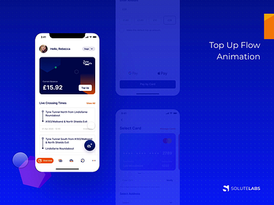 Tyne Tunnel App - Top Up Flow Animation ahmedabad animation app design app development flutter protopie5.0 prototype animation sketchapp ui uk usa uxdesign