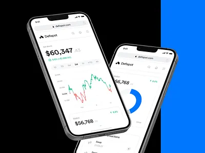 Defispot - Crypto Portfolio (Mobile) 3d app balance bitcoin blockchain chart clean coin app mobile crypto crypto app dark light theme wallet design ether finance ios crypto app portfolio ui user interface ux wallet