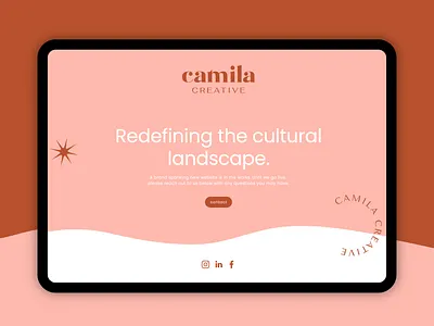 Camila Creative Landing Page branding camila camila creative design graphic graphic design identity illustration logo typography ui ux web design