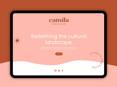 Camila Creative Landing Page branding camila camila creative design graphic graphic design identity illustration logo typography ui ux web design