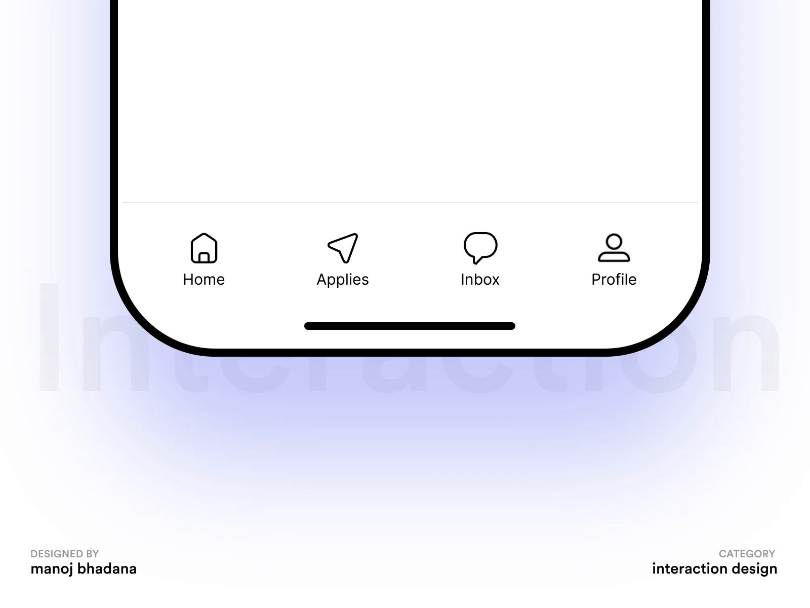 Tab Bar Interaction by Manoj 🇮🇳 on Dribbble