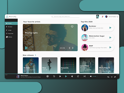 Landing Page - Musically | UI & UX Design adobe xd design ui ui design ui ux user experience user interface ux web website