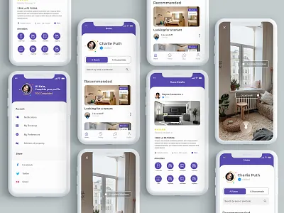 Sharespace App concept- Find Roomates appdesign application mobile app room booking roommate ui uidesign uiinspirations uiux