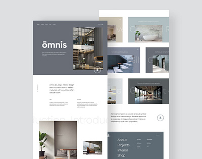 omnis Interior Webdesign architecture interior minimal portfolio realestate ui design uidesign webdesign website