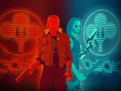 Cyberpunk 2077 illustration cyberpunk cyberpunk 2077 design illustration poster vector