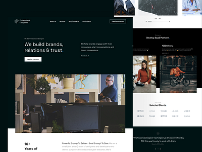 ProDesigners Website Redesign agency black dark indonesia marketing site minimalist redesign studio ui web website whitespace