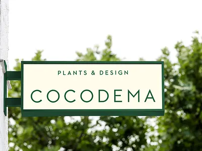 Cocodema Signage brand brand identity branding identity logotype minimalism outdoor signage plant based plant branding plant logo signage signage design simplicity typography visual