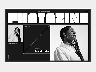 Photo-zine home concept branding design interface photography ui uxui web design