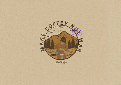 Make Coffee Not War apparel design design great outdoors illustration logo logodesign logotype vintage design vintage logo wilderness