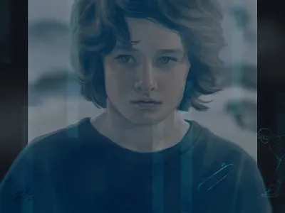 Kid from Mid 90's animation art character digitalart draw drawing fanart illustration kid motion motion portrait movie portrait portrait art