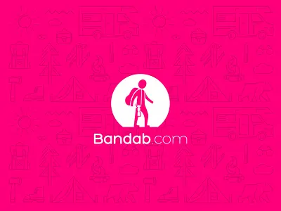 Bandab branding climbing design jungle logo logotype minimal tourist waterbottle