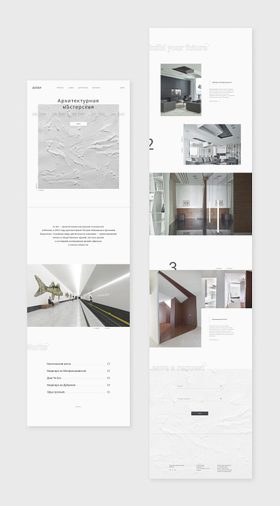 Bureau of Architecture design flat minimal typography ui ux website