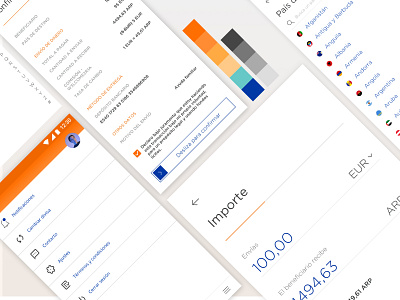 Money transfer App - UI Design design light ui mobile app ui