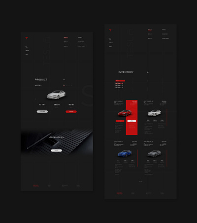 Redesign Of Tesla design minimal typography ui ux web website