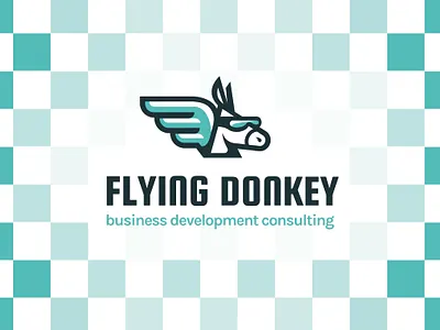Flying Donkey animal branding design donkey flying icon logo logotype marca vector