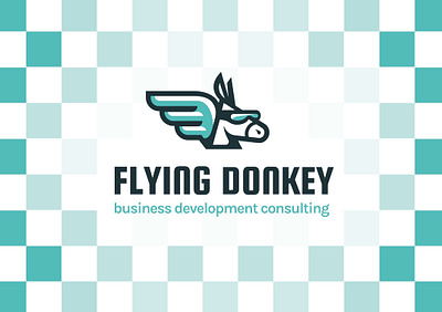 Flying Donkey animal branding design donkey flying icon logo logotype marca vector