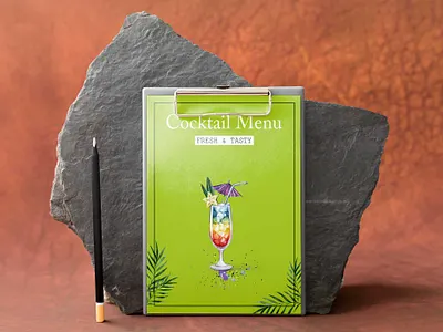 Summer Cocktail Drinks Menu Design design menu design psd
