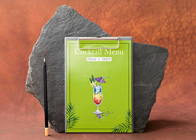 Summer Cocktail Drinks Menu Design design menu design psd