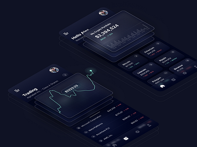 Stock Market App | Dark Theme android app design app dark theme design interface minimal mobile mobile app design mobile apps mobile ui mobileappdesign product ui product ux ux ui design uxui uxuidesign