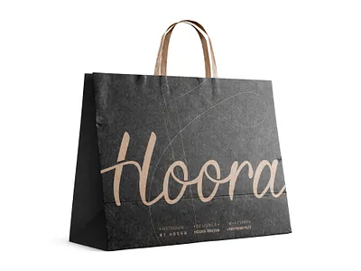 Shopping Bag Hoora brand branding calligraphy designer dress etude fashion free hooray icon identity logo logotype minimalist mockup shirt shop shopping shopping bag typography