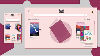 Book Store - Landing Page adobe app books branding design figma graphic design icon illustration library logo typography ui ux vector web