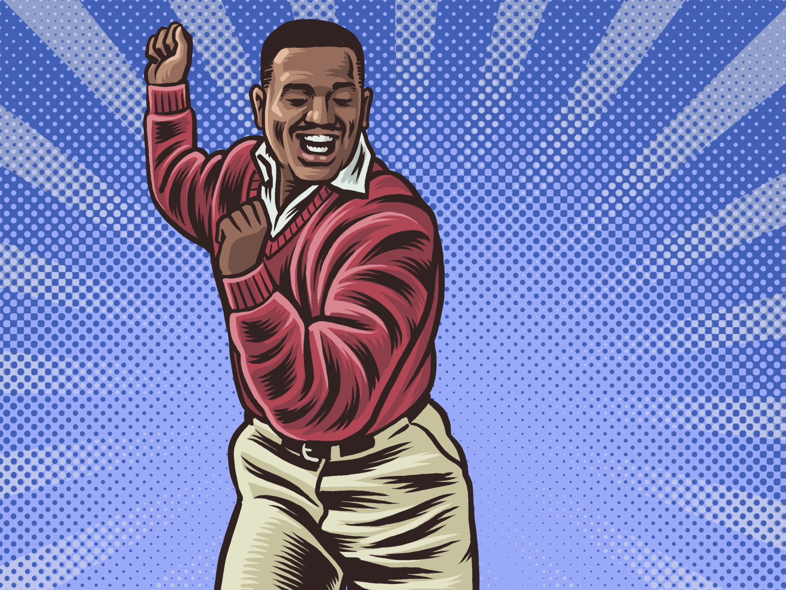 Dancing Carlton Gif animated gif animation carlton drawing fresh prince gif illustration loop animation mario portrait zucca