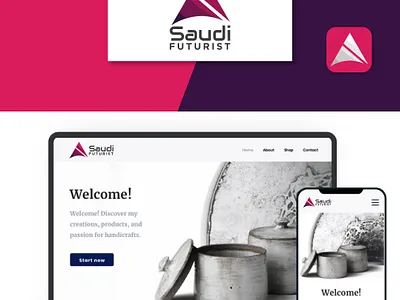A Futuristic Logo design and presentation animation app art branding design illustration logo minimal typography vector