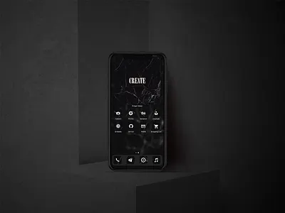 iOS 14 Minimal Black and White Marble icon set. ios iphone iphone wallpap ui ux wallpaper