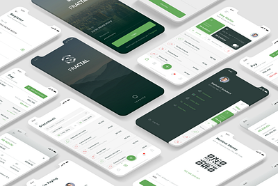 Fractal Bank app app design bank app banking app clean creative dashboard design light minimalist mobile app design ui design user experience design user interface design ux design