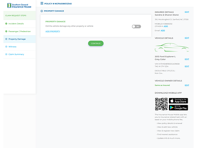 Property Damage Screen adobe xd design dashboard design dashboard ui design design in adobe xd page design ui webdesign